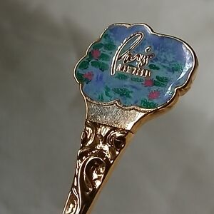 Vintage Paris Las Vegas Souvenir Spoon Gold Toned